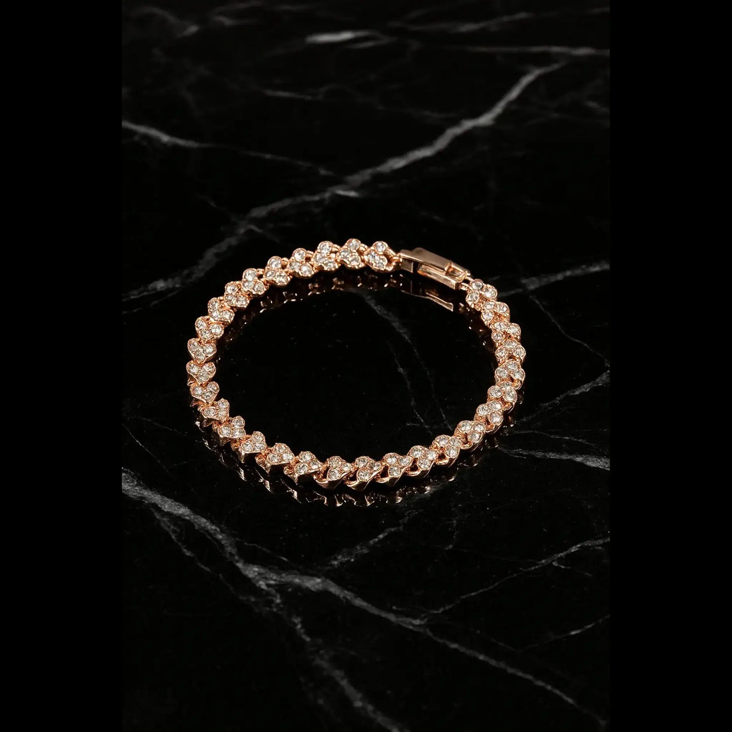 Heart link bracelet